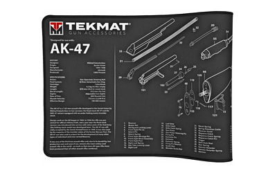 TekMat Ultra 44 AK-47 cleaning mat black and white rubber 15 x 44 inches