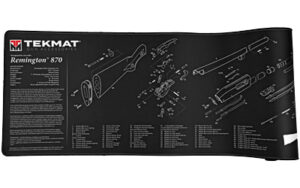 TekMat Ultra 15x44 gun cleaning mat with exploded Remington 870 parts diagram, black