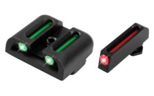Truglo TG131G1 Brite-Site low fiber-optic sight set for Glock, red front green rear