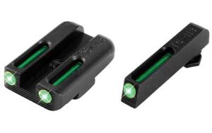 Truglo TFO tritium and fiber-optic front and rear sights for Glock 42/43, green