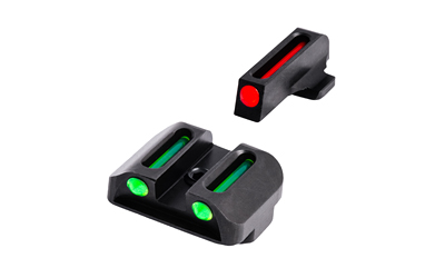 Truglo TG131K fiber-optic front and rear sights for Kimber 1911, red front green rear
