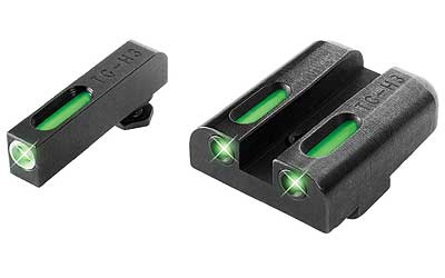 Truglo TFX Brite-Site tritium and fiber-optic handgun sight set, Glock high profile