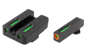 Truglo TFX Pro tritium fiber-optic handgun sights Glock High orange outline front green tritium rear