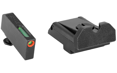 Truglo Brite-Site TFX Pro front and rear pistol sights; orange front, black rear, black nitride finish