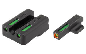 TRUGLO TFX Pro handgun sights green tritium fiber-optic with orange front outline for HK P30/VP9/VP40