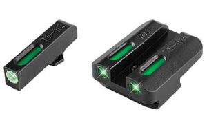 TRUGLO TFX Brite-Site handgun sights for Walther P99/PPQ, green tritium and fiber-optic