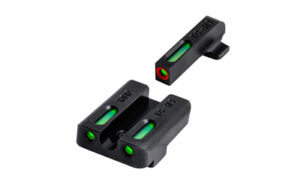 TRUGLO TFX Pro Brite-Site tritium and fiber-optic sight set for Springfield Hellcat, black nitride