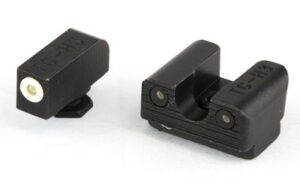 Truglo Tritium Pro front white outline and rear green tritium night sights for Glock 42 43 43X 48