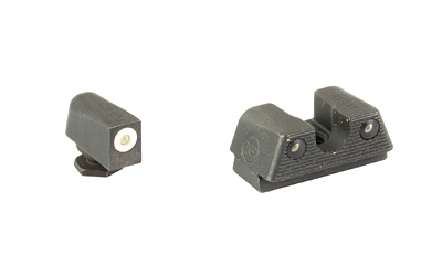 Truglo Tritium X night sights white-outline front and green tritium rear for Glock 42/43/43X/48