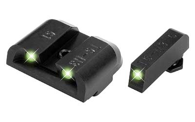 TruGlo TG231G1 tritium front and rear sights green on Black Nitride Fortress for Glock