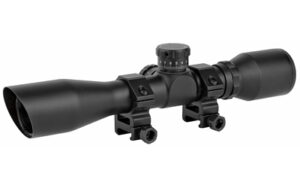 Truglo Tru-Brite Xtreme 4x32 Mil-Dot rifle scope with rings, black matte finish