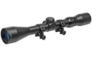 Truglo Trushot 3-9x40mm rifle scope, black matte finish, includes Weaver-style rings