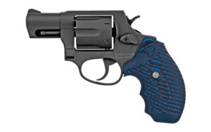 Taurus 856 revolver .38 Special 2-inch barrel matte black with Blue VZ Cyclone grip