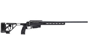 Tikka T3x Ace Game 7mm Remington Magnum rifle with 24-inch fluted threaded barrel and black adjustable chassis