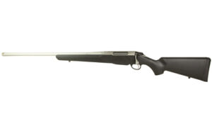 Tikka T3x Lite left-hand 7mm Rem Mag stainless rifle with black synthetic stock