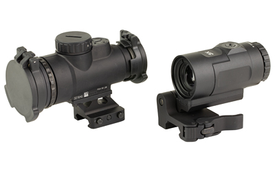 Trijicon MRO SD Patrol 1x 25mm red dot optic with 3x magnifier and full co-witness mount