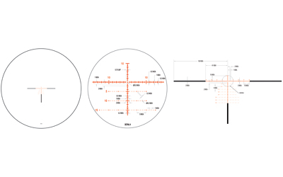 Trijicon Credo 2-10x36 FFP riflescope, illuminated red MOA Precision Tree, 30mm tube, matte black