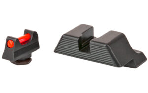 Trijicon fiber optic front (red) and black blank rear sight set for Glock pistols