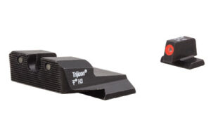 Trijicon HD XR night sights for S&W M&P Shield with orange front and black rear, green tritium lamps