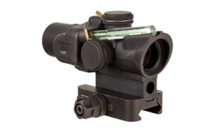 Trijicon ACOG 1.5x16S compact scope, illuminated green circle and 2 MOA dot, matte black with Q-LOC mount