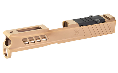 True Precision Axiom slide for Glock 43 with RMS optics cut and Titanium Copper Nitride (Copper) finish
