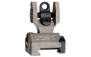 Troy Rear Folding BattleSight flip-up rear sight in Flat Dark Earth for AR-15