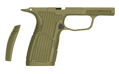 Tyrant CNC Snub Nose Grip Module for Sig Sauer P365 in Olive Drab Green, textured polymer