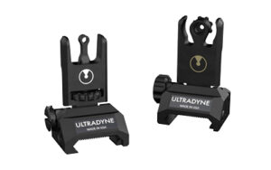 Ultradyne C2 folding front and rear aperture sight, black, Picatinny fit