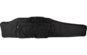 US PeaceKeeper Premier 53-inch black padded rifle case with double zipper and front pockets