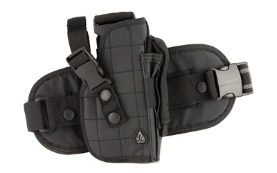 UTG Special Ops right-hand black nylon drop-leg holster with adjustable non-slip leg strap