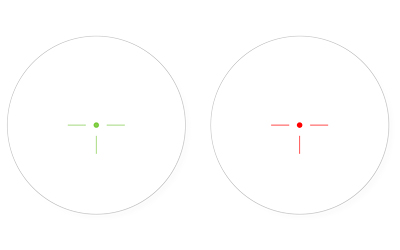 UTG Leapers ITA 6-inch red/green T-dot sight with offset QD mount, black