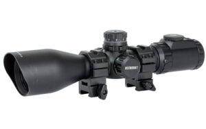 UTG Accushot 3-12x44 riflescope, 30mm tube, illuminated red/green Mil-Dot reticle, black finish