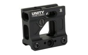 Unity Tactical FAST Micro mount, black anodized, Aimpoint Micro footprint, integrated BUIS