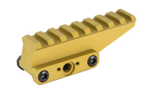 Unity Tactical F.A.S.T. Riser Absolute Mount in Flat Dark Earth on Picatinny rail