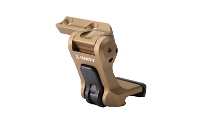Unity Tactical FAST FTC PA magnifier mount in Flat Dark Earth with integrated low-profile QD lever