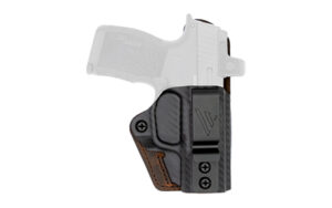 Versacarry Compound Custom IWB holster brown leather and polymer for S&W Shield EZ, right hand