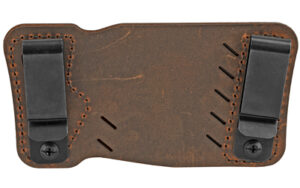VersaCarry Orion distressed brown leather ambidextrous tuckable holster size 2