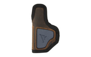 VersaCarry Delta Carry IWB holster Size 3 in distressed brown water buffalo leather, right-hand