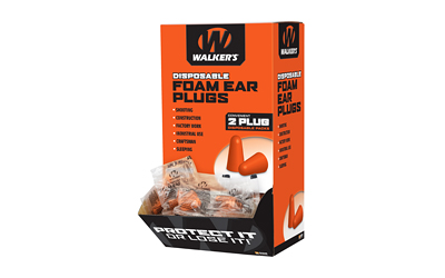 Walkers orange foam ear plugs 200 count box disposable hearing protection