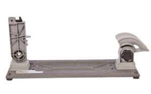 Wheeler Delta Series AR-15 Armorer's Vise gray polymer on workbench