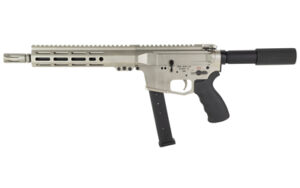 WMD Guns 9mm AR pistol 10.5in NIB-X silver, optics-ready, M-LOK handguard