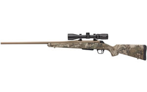 Winchester XPR Hunter Strata .270 Winchester 24 in rifle with TrueTimber Strata camo and mounted Vortex 3-9x40 scope