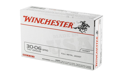 Winchester USA .30-06 Springfield 147gr FMJ ammunition 20-round box