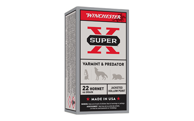 Winchester Super-X .22 Hornet rifle ammunition 50 rounds box