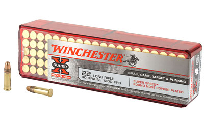 Winchester Super-X Super Speed .22 LR 40 gr round nose ammunition 100 rd box