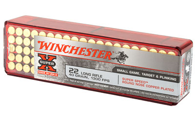 Winchester Super-X Super Speed .22 LR 40 gr round nose ammunition 100 rd box
