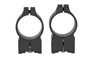 Warne Ruger M77 30mm high matte scope rings, black steel
