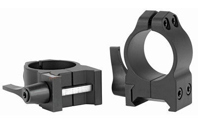 Warne Maxima 1-inch Medium Quick-Detach Vertical Scope Rings Matte Black