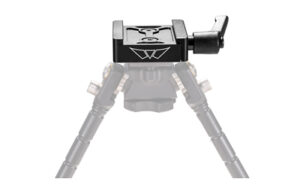 Warne ARCA rail adapter for Atlas bipods, black anodized finish