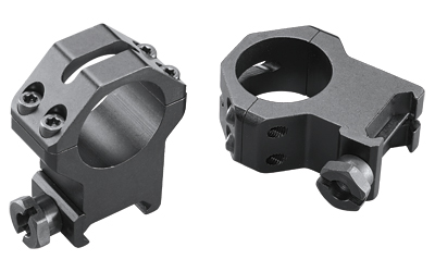 Weaver 4-hole skeleton scope rings 1-inch tube XX-High matte black aluminum